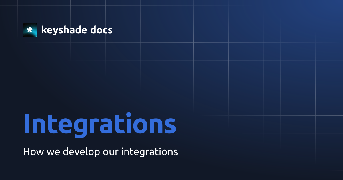 Integrations | keyshade docs